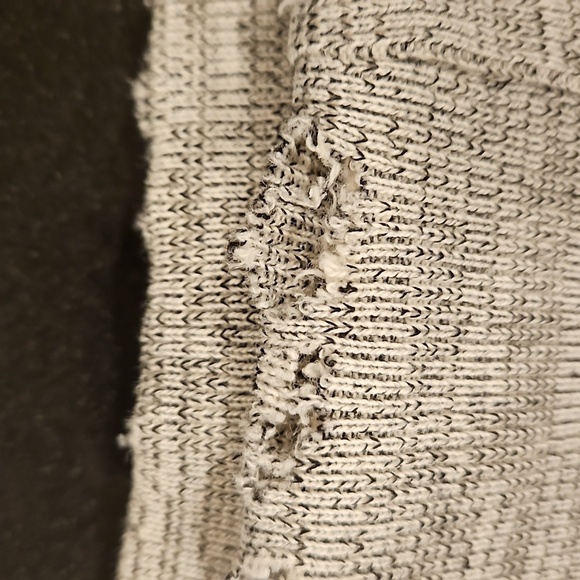 💕THE GREAT💕 The Gym Pant ~ Gray with White Stripes Distressed Size 3 Large NWT - Picture 10 of 15